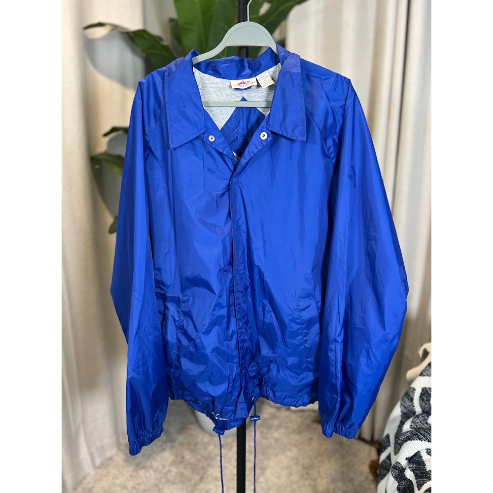 Vintage Athletch Kentucky Wildcats Coaches Jacket Blue XL Windbreaker NCAA